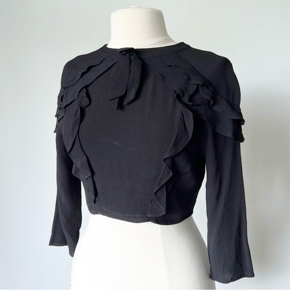 For Love and Lemons Revolve
Poppy Ruffle Cropped Top Blouse - Picture 10 of 12